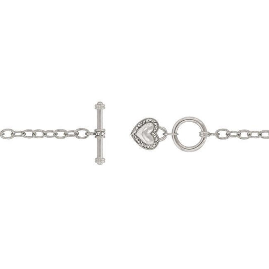 Toggle Pave Heart Necklace freeshipping - Higher Class Elegance