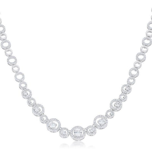 Graduated Cubic Zirconia Necklace freeshipping - Higher Class Elegance
