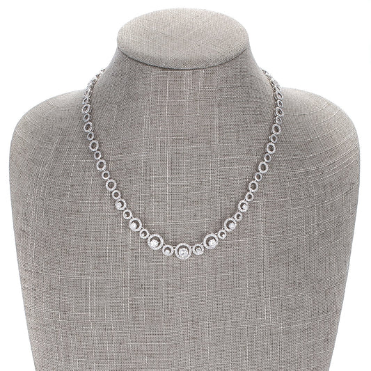 Graduated Cubic Zirconia Necklace freeshipping - Higher Class Elegance