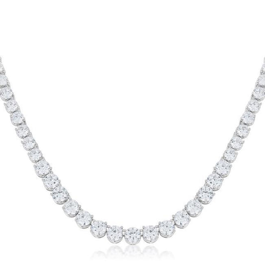 Graduated Cubic Zirconia Necklace freeshipping - Higher Class Elegance
