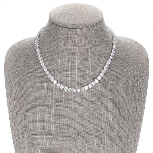 Graduated Cubic Zirconia Necklace freeshipping - Higher Class Elegance