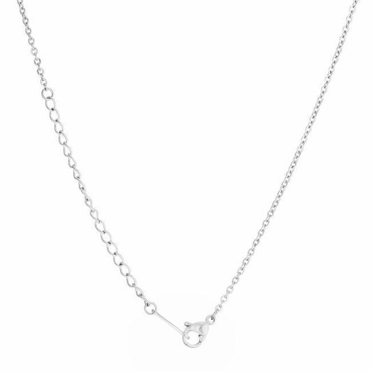 Kina 0.015ct CZ Rhodium Stainless Steel Key Drop Necklace freeshipping - Higher Class Elegance
