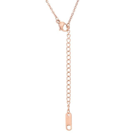 Hana Rose Gold Stainless Steel Delicate Heartbeat Necklace freeshipping - Higher Class Elegance