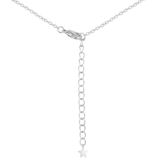 .32Ct Rhodium Star Necklace with Shimmering CZ freeshipping - Higher Class Elegance