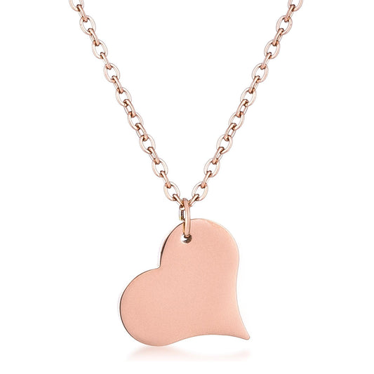 Rose Goldtone Heart Pendant freeshipping - Higher Class Elegance