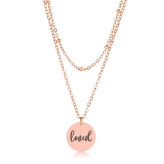 Delicate Rose Gold Plated loved Necklace freeshipping - Higher Class Elegance