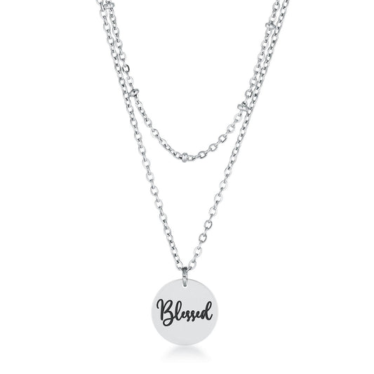 Delicate Stainless Steel Blessed Necklace freeshipping - Higher Class Elegance