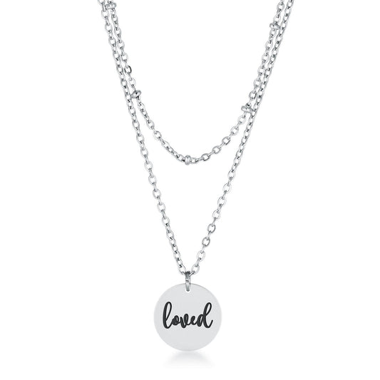 Delicate Stainless Steel loved Necklace freeshipping - Higher Class Elegance