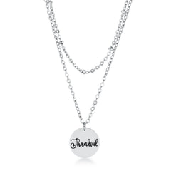 Delicate Stainless Steel Thankful Necklace freeshipping - Higher Class Elegance
