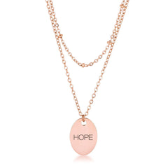 Rose Gold Plated Double Chain HOPE Necklace freeshipping - Higher Class Elegance