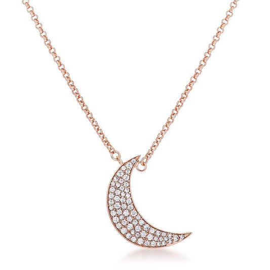 To the Moon and Back Necklace Rose Plated freeshipping - Higher Class Elegance