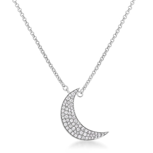 To the Moon and Back CZ Necklace freeshipping - Higher Class Elegance