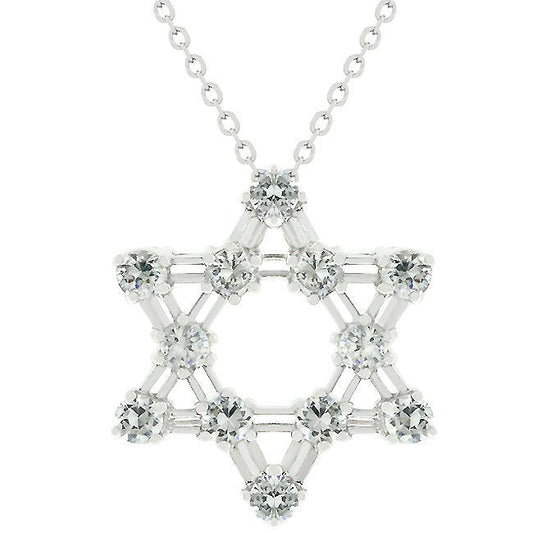 Cubic Zirconia Star Of David Pendant freeshipping - Higher Class Elegance