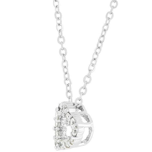 Cubic Zirconia Heart Silhouette Pendant freeshipping - Higher Class Elegance