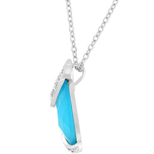 Leaf and Aqua Beauty Pendant freeshipping - Higher Class Elegance