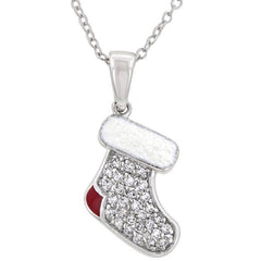 Red and White Stocking Pendant freeshipping - Higher Class Elegance