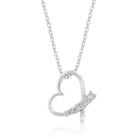 5-Stone Heart Pendant freeshipping - Higher Class Elegance