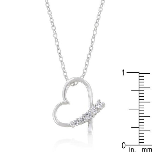5-Stone Heart Pendant freeshipping - Higher Class Elegance