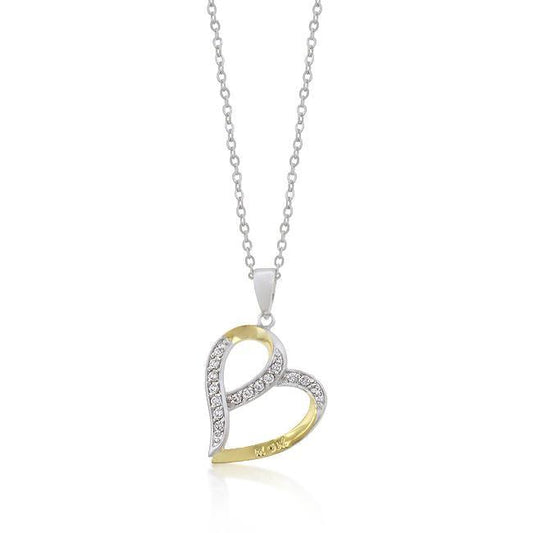 Mom Two-tone Finish Fashion Pendant freeshipping - Higher Class Elegance