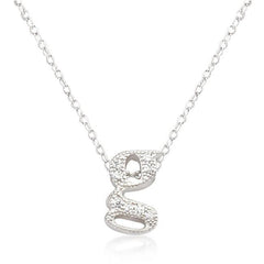 Micro-Pave Initial G Pendant freeshipping - Higher Class Elegance