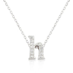 Micro-Pave Initial H Pendant freeshipping - Higher Class Elegance