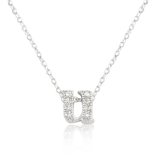 Micro-Pave Initial U Pendant freeshipping - Higher Class Elegance