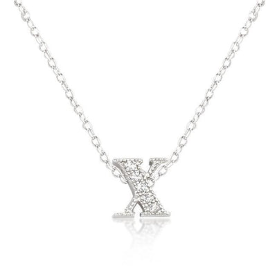 Micro-Pave Initial X Pendant freeshipping - Higher Class Elegance
