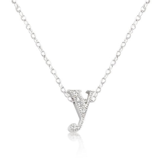 Micro-Pave Initial Y Pendant freeshipping - Higher Class Elegance