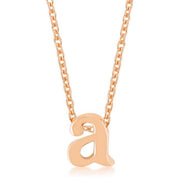 Rose Gold Finish Initial A Pendant freeshipping - Higher Class Elegance