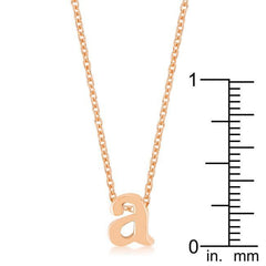 Rose Gold Finish Initial A Pendant freeshipping - Higher Class Elegance