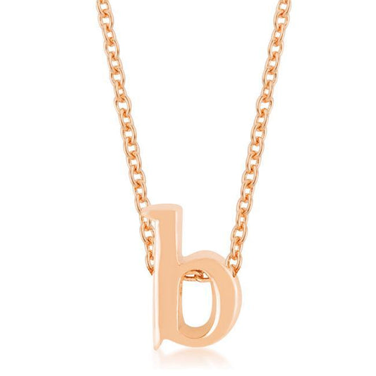 Rose Gold Finish Initial B Pendant freeshipping - Higher Class Elegance