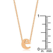 Rose Gold Finish Initial E Pendant freeshipping - Higher Class Elegance