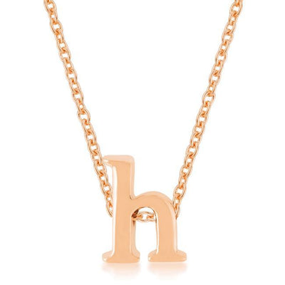 Rose Gold Finish Initial H Pendant freeshipping - Higher Class Elegance