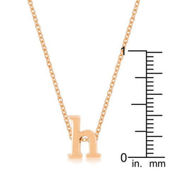 Rose Gold Finish Initial H Pendant freeshipping - Higher Class Elegance