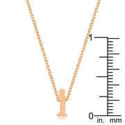 Rose Gold Finish Initial I Pendant freeshipping - Higher Class Elegance