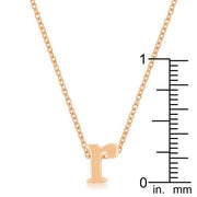 Rose Gold Finish Initial R Pendant freeshipping - Higher Class Elegance