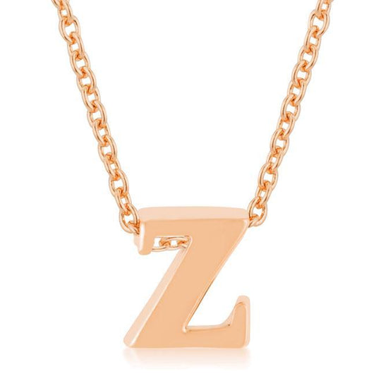 Rose Gold Finish Initial Z Pendant freeshipping - Higher Class Elegance