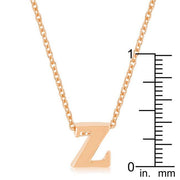 Rose Gold Finish Initial Z Pendant freeshipping - Higher Class Elegance