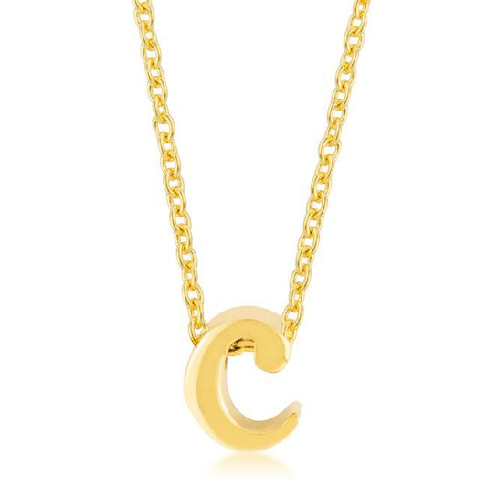 Golden Initial C Pendant freeshipping - Higher Class Elegance