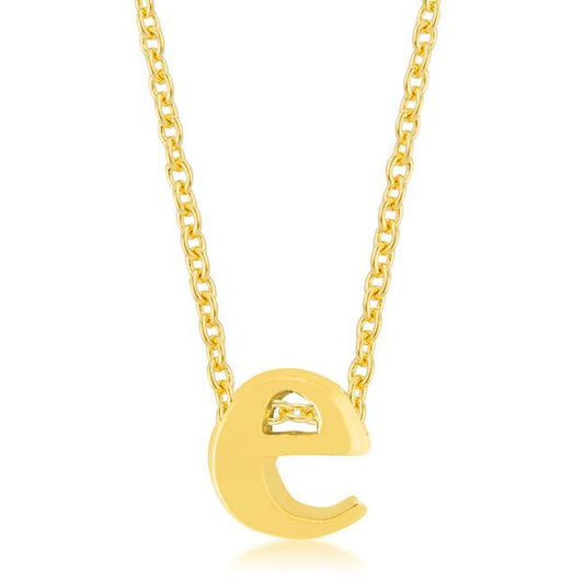 Golden Initial E Pendant freeshipping - Higher Class Elegance