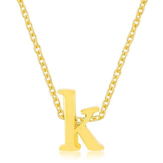 Golden Initial K Pendant freeshipping - Higher Class Elegance