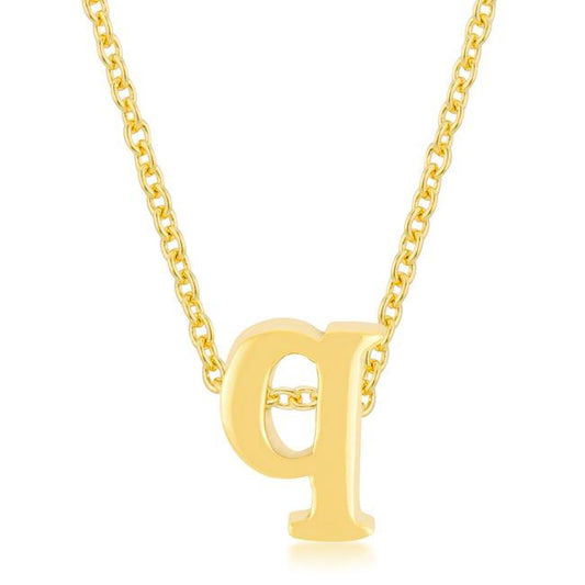 Golden Initial Q Pendant freeshipping - Higher Class Elegance