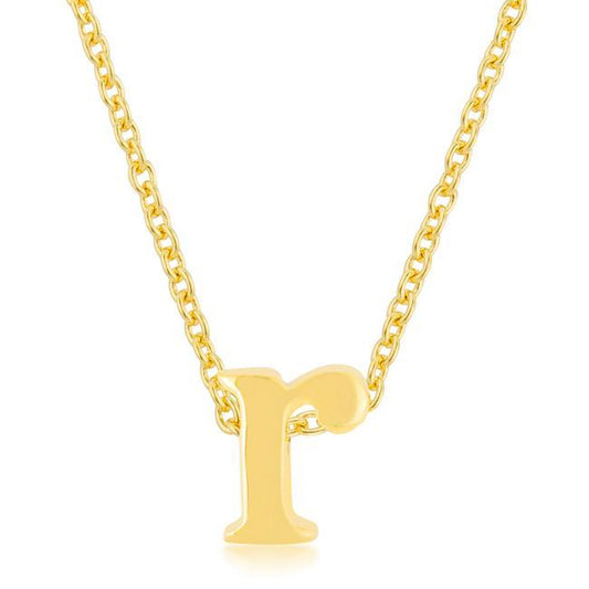 Golden Initial R Pendant freeshipping - Higher Class Elegance