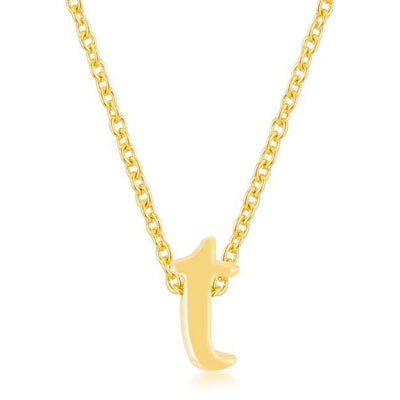 Golden Initial T Pendant freeshipping - Higher Class Elegance