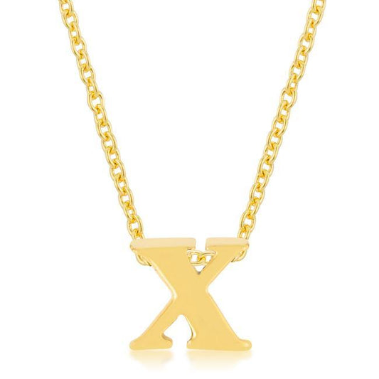 Golden Initial X Pendant freeshipping - Higher Class Elegance