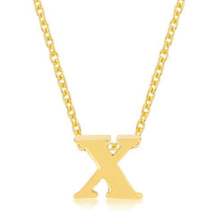 Golden Initial X Pendant freeshipping - Higher Class Elegance