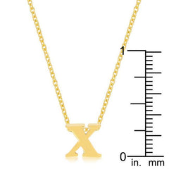 Golden Initial X Pendant freeshipping - Higher Class Elegance