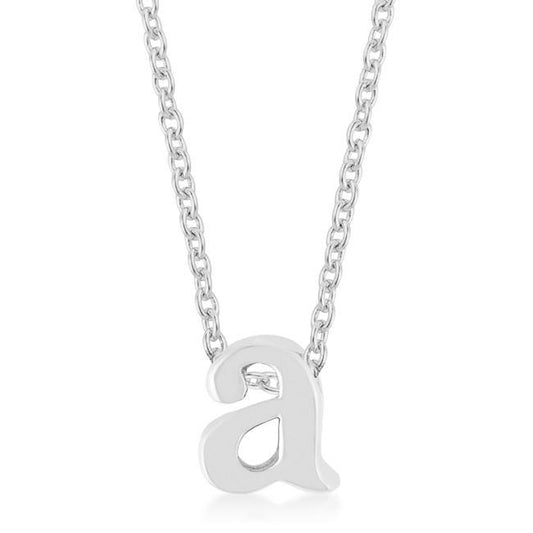 Rhodium Plated Finish Initial A Pendant freeshipping - Higher Class Elegance