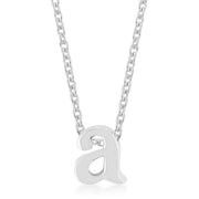 Rhodium Plated Finish Initial A Pendant freeshipping - Higher Class Elegance