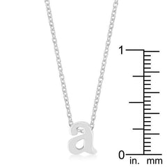Rhodium Plated Finish Initial A Pendant freeshipping - Higher Class Elegance